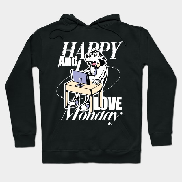 I LOVE MONDAY DARK Hoodie by TrippyTH